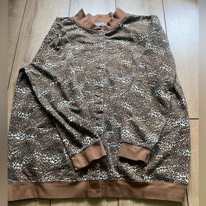 Anthony Richards Leopard Print Lightweight Coat- 1X